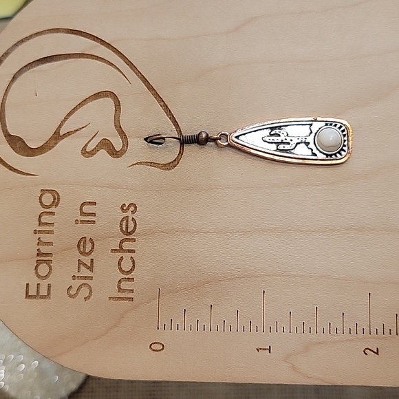 🔥LAST PAIR🔥 Cactus Howlite Drop Earrings - Picture 5 of 7